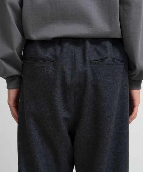 Graphpaper _ Wool Smooth Flannel Easy Wide Pants ( Black )
