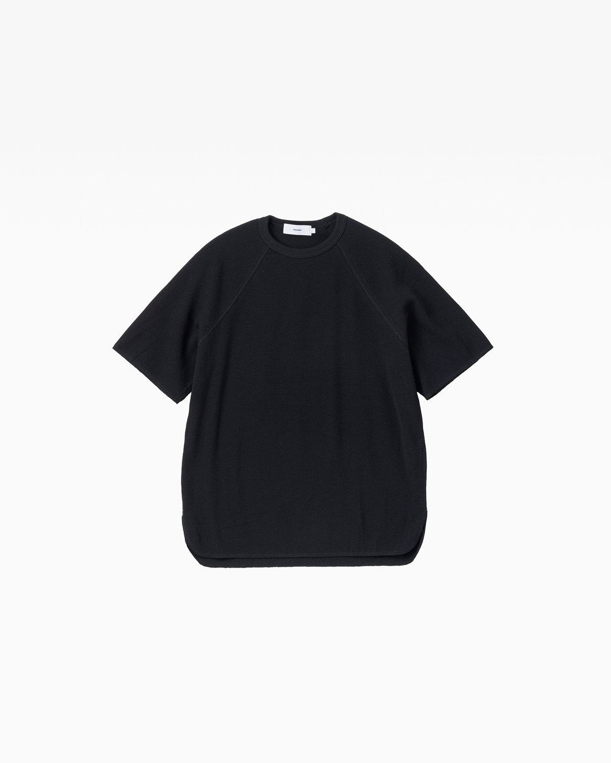 Graphpaper ワッフルロンTブラック Graphpaper _ Waffle S/S