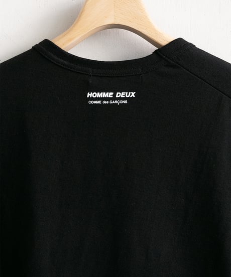COMME des GARÇONS HOMME DEUX _ Bias Crew Neck Back Print T-shirt