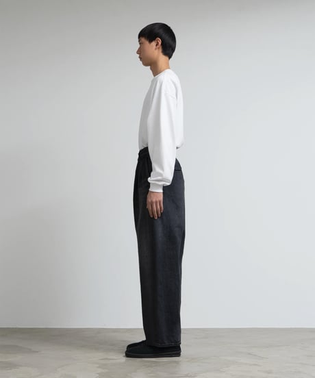 Graphpaper _ Selvage Denim Two Tuck Pants（ DARK FADE BLACK ）