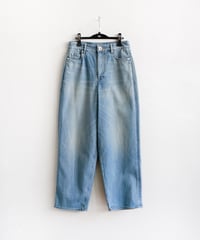 THE RERACS _ RERACS LEFT HAND DENIM WIDE BALLEL DENIM ( Bleach Light Blue )