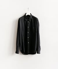 COMME des GARÇONS HOMME DEUX _ エステルブロード 製品後加工 ロングスリーブシャツ ( Black )