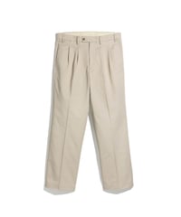 FOUNDOUR _ T/C TWILL TUCK TROUSERS ( Sand Beige )