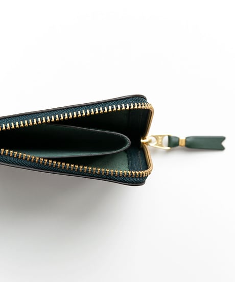 Wallet COMME des GARCONS _ Classic Leather Line - L Zip Wallet ( Bottle Green )