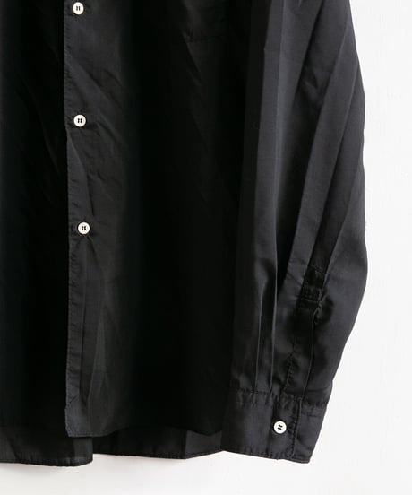 COMME des GARÇONS HOMME DEUX _ エステルブロード 製品後加工 ロングスリーブシャツ ( Black )