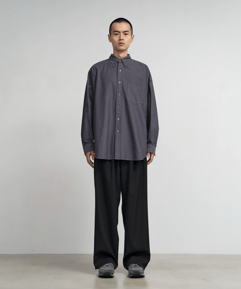c*）様 Oxford Oversized S/S B.D Shirt グレー Graphpaper) Oxford S/S Oversized BD Shirt (GM252-50076B