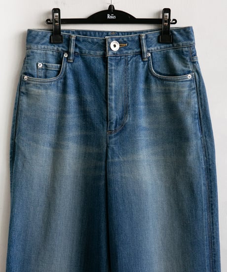 THE RERACS _ RERACS LEFT HAND DENIM WIDE BALLEL DENIM ( Washed Blue )