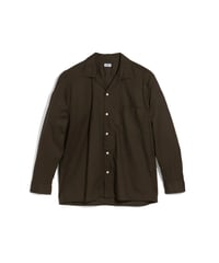 FOUNDOUR _ OPEN COLLAR SHIRT ( Brown )