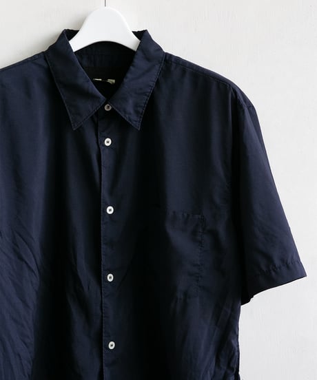 COMME des GARÇONS HOMME DEUX _ エステルブロード 製品加工 半袖シャツ ( Navy )