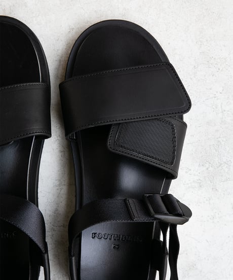 FOOTWORKS _ Sandals with Velcro Straps Wide Belt ( Mens )