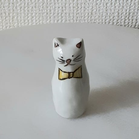 猫ひげスタンド 黄リボン