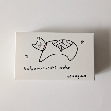 nekogaoネコがみてるよブローチ・ 桜餅・水羊羹・BOX入り