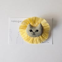 nekogaoライオン顔ブローチ・BOX入り