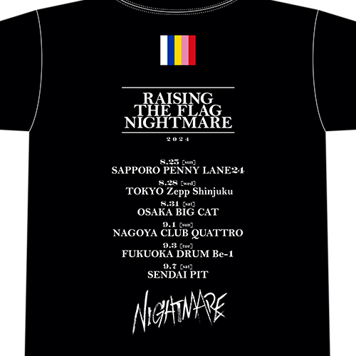 NIGHTMARE TOUR 25-1 RAISING THE FLAG Tシャツ | （有）
