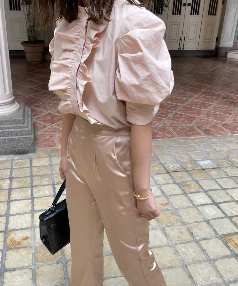 L'Appartement DEUXIEME CLASSE - L'Appartement/アパルトモン 2021AW Stand Frill Blouseスタンドフリルブラウス【フリー】【LTSA74175】 L'Appartement Stand Frill Blouse フリル L'Appartement DEUXIEME