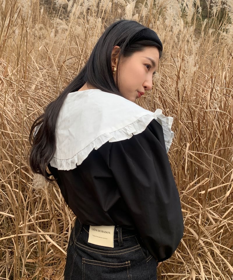 Big collar blouse. | CHÉNE DE MAISON