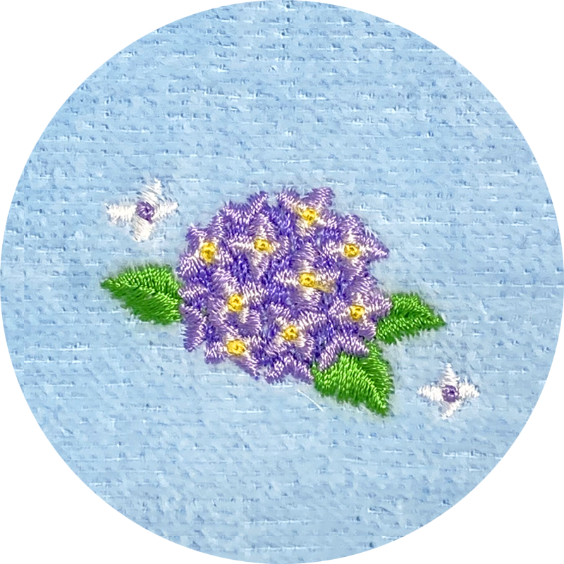 日本製 】 刺繍 オーガニック コットン タオル ハンカチ【 花