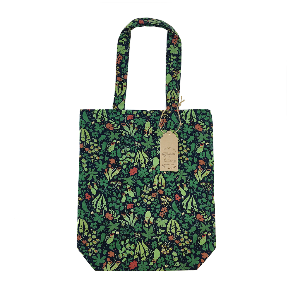 オリジナル 】トートバッグ( L ) 食虫植物 【 ハンドメイド オリジナル 】トートバッグ( L ) 食虫植物 【 ハンドメイド