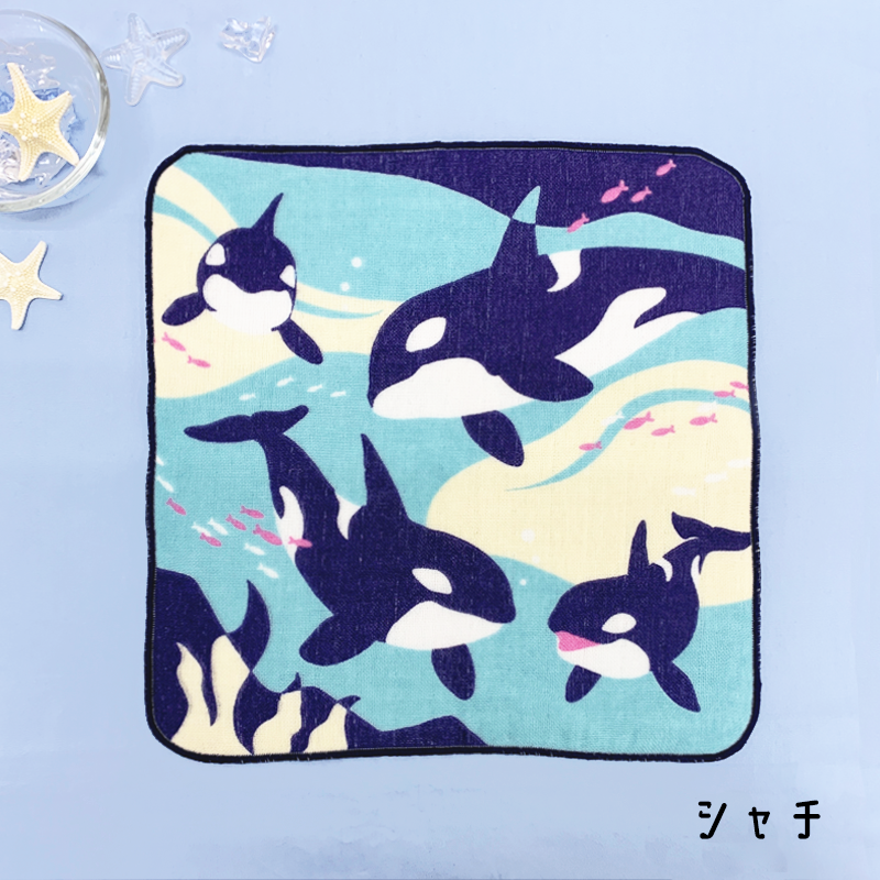 日本製 】 ガーゼ タオル ハンカチ 【 sea of wonder 】シーオブ