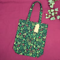 【 オリジナル 】トートバッグ( L ) 食虫植物 【 ハンドメイド 】