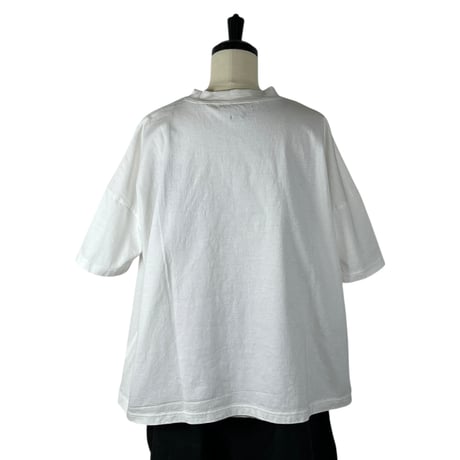 TISSU / 度詰め天竺ドロップTシャツ / TS260CT079　010シロ size1