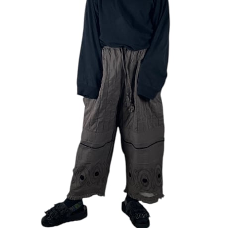 tumugu / キャンブリック×コットンメッシュパンツ / TB26119 CHARCOAL