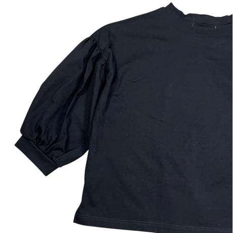UNIVERSAL SEVEN / 度詰め天竺ギャザーパフPO / US260CT015 001 クロ