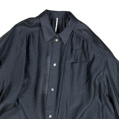 WHYTO.  / SHEER VOLUME BLOUSE / WHT25HBL4065 BLACK size38