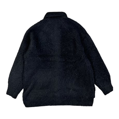 VOAAOV  / FULLERS TEASEL BRUSHED KNIT Cardigan / VONS-O101 BLACK