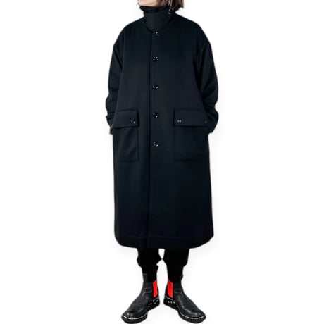 TISSU / カシミヤビーバースタンドカラーコート / TS243CO080  クロsize1