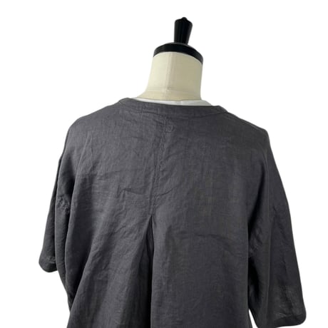 TISSU / フレンチリネン比翼プルオーバー / TS250SH076   007チャコール size1