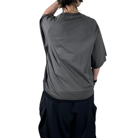 BLANCbasque / プリント異素材切替PO /  PB62-926 16C.gry
