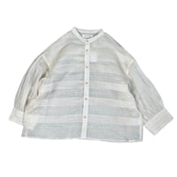 ESTROISLOSE /　ラミーピンタックバンドカラーシャツ  / EB26216 04IVORY