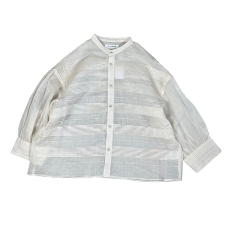 ESTROISLOSE /　ラミーピンタックバンドカラーシャツ  / EB26216 04IVORY