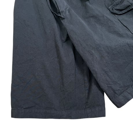 VOAAOV / WEATHER CLOTH GARMENT DYE Wide Short Pants / VOST-P014 BLACK