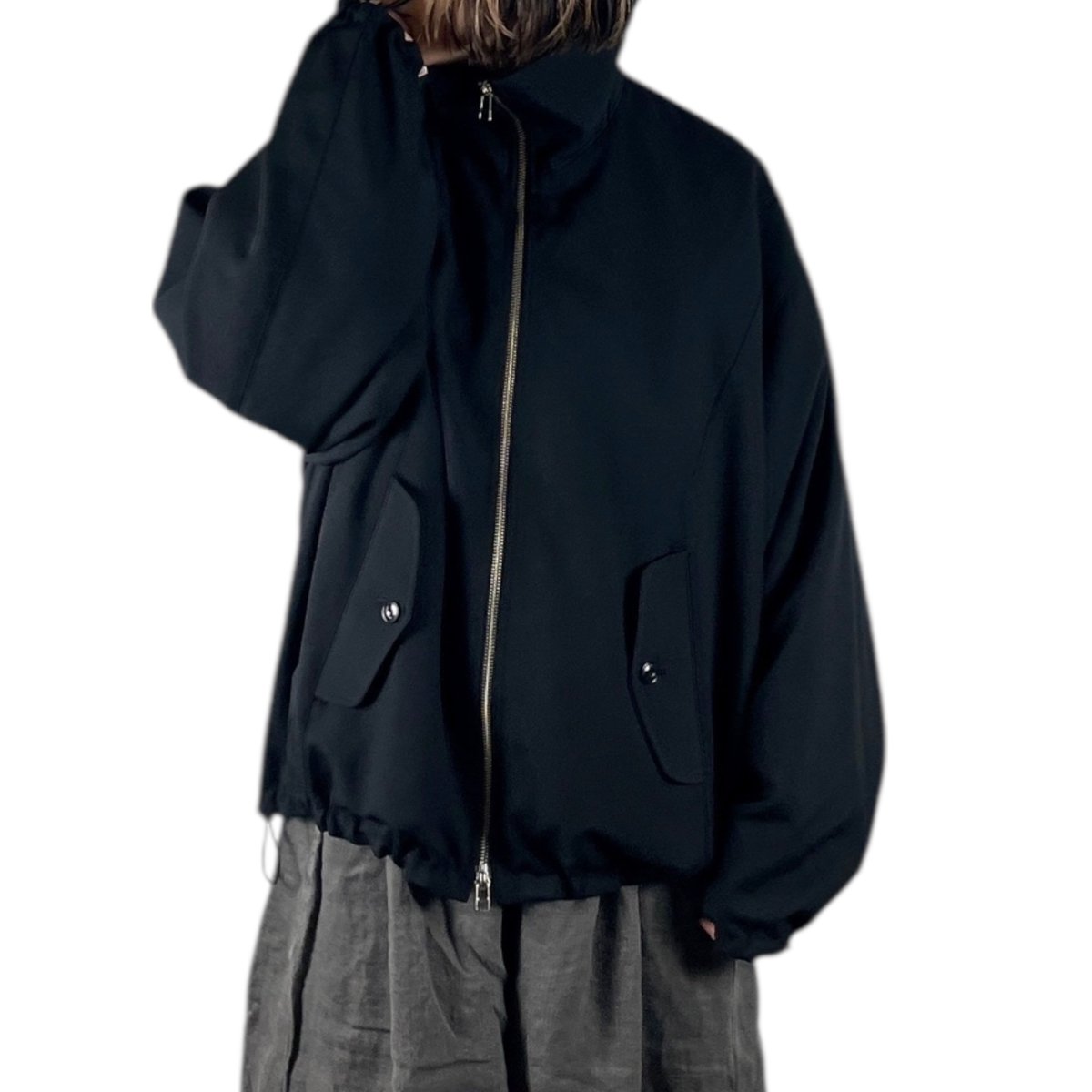 VOAAOV / BISHU OLD WOOL GABARDINE Zip Blouson