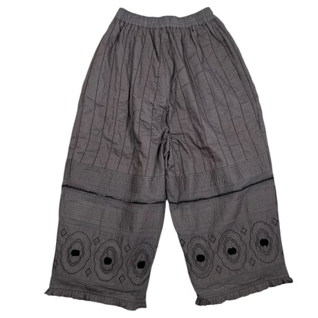 tumugu / キャンブリック×コットンメッシュパンツ / TB26119 CHARCOAL