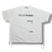 BLANCbasque / ロゴプリント ドローストリングTシャツ /  BB62-925 WHITE