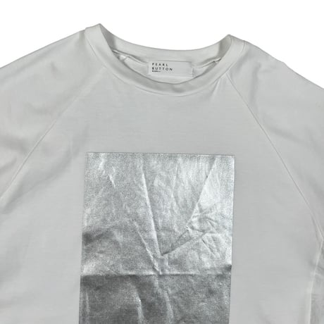 BLANCbasque / 箔プリント異素材切替PO /  PB62-926 11offWHITE