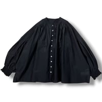 UNIVERSAL TISSU / コットンシルクシャーリングブラウス / UT261BL001 001クロ
