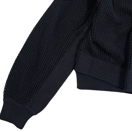 BLANCbasque / メッシュカーディガン / BB63-715 19BLACK