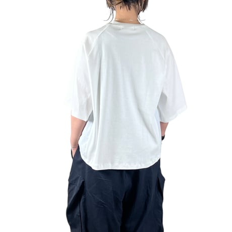 BLANCbasque / 箔プリント異素材切替PO /  PB62-926 11offWHITE