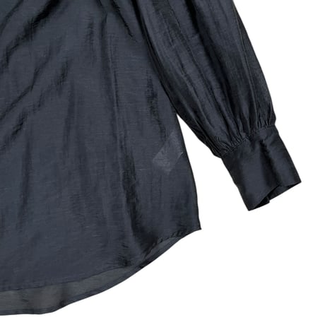 WHYTO.  / SHEER VOLUME BLOUSE / WHT25HBL4065 BLACK size38