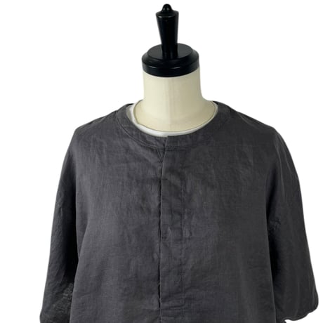 TISSU / フレンチリネン比翼プルオーバー / TS250SH076   007チャコール size1