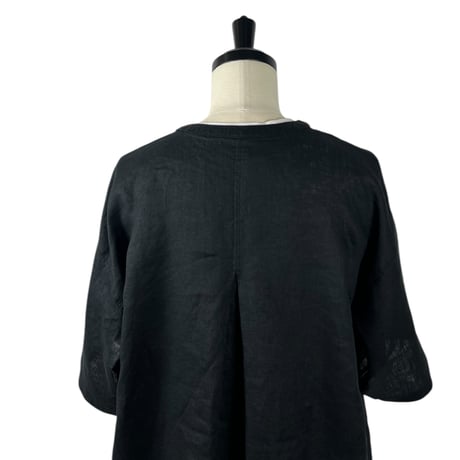 TISSU / フレンチリネン比翼プルオーバー / TS250SH076   001クロ size1
