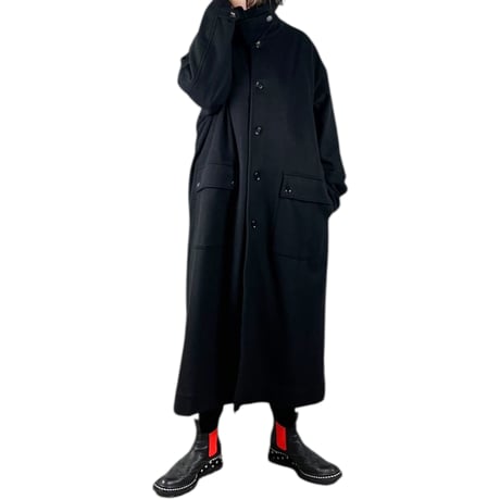 TISSU / カシミヤビーバースタンドカラーコート / TS243CO080  クロsize3