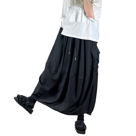 Pearl Button - BLANCbasque / ギャザーバルーンスカート / PB62608 19Black