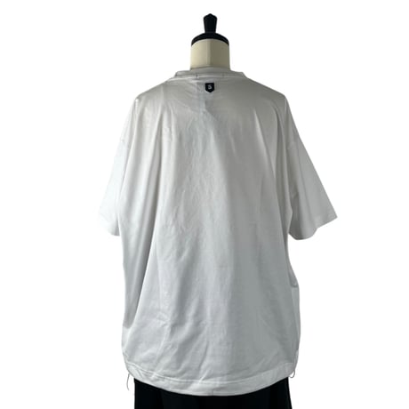 BLANCbasque / ロゴプリント ドローストリングTシャツ /  BB62-925 WHITE