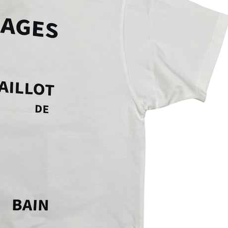 BLANCbasque / ロゴプリント ドローストリングTシャツ /  BB62-925 WHITE