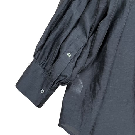 WHYTO.  / SHEER VOLUME BLOUSE / WHT25HBL4065 BLACK size38